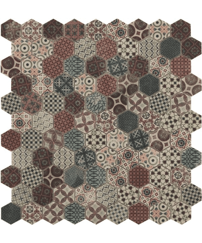 terre hexagon glass mosaic 1 4x1 4 Terre blue hexagon