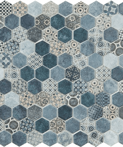 terre hexagon glass mosaic 1 4x1 4 Terre cotto hexagon