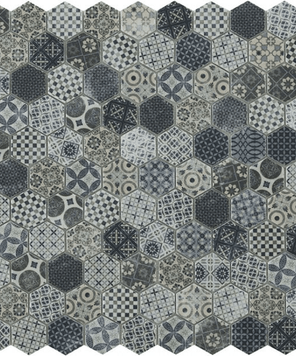 terre hexagon glass mosaic 1 4x1 4 Terre decor beige hexagon