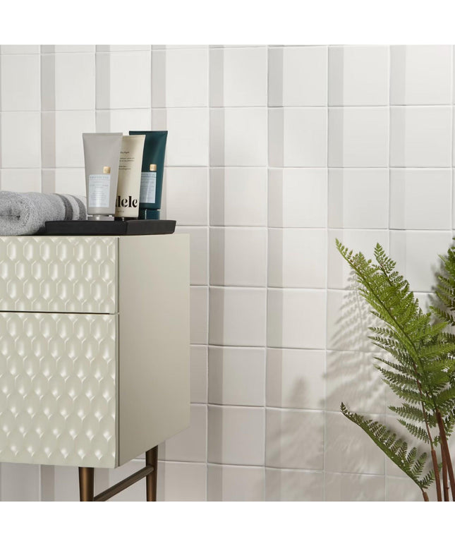 3d white matte tiles