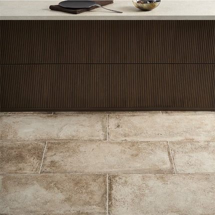 caruso travertine look porcelain tile matte 12x24 Pergamo