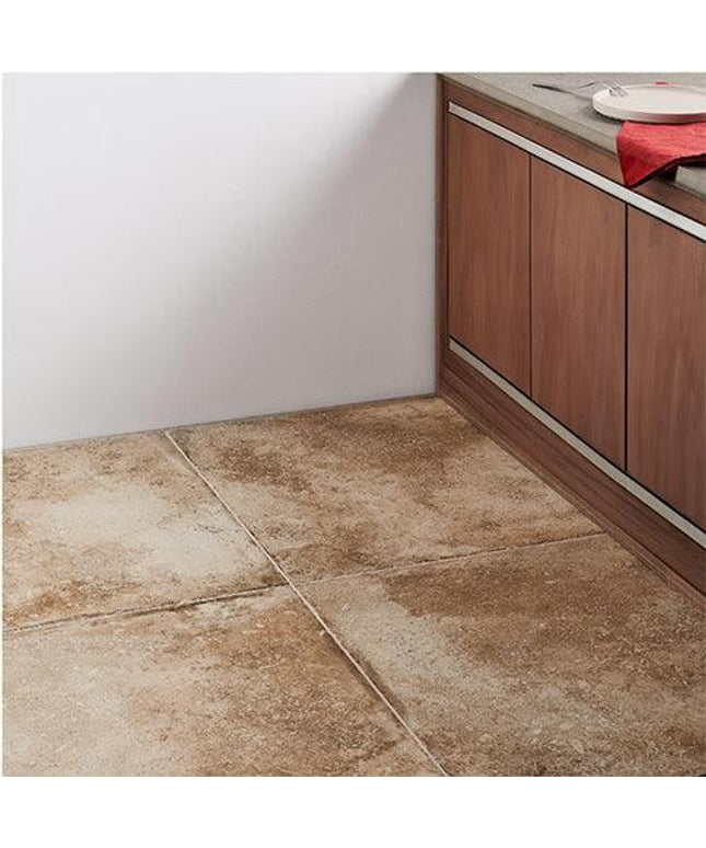 caruso travertine look porcelain tile matte 24x24 Large Pergamo