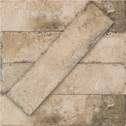 caruso travertine look porcelain tile matte 3x12 Subway Delfi