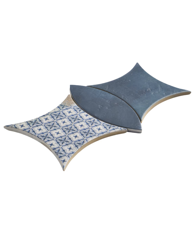 Chamartin Deco 3x8 Petal 6x6 Kite Porcelain Matte Kits