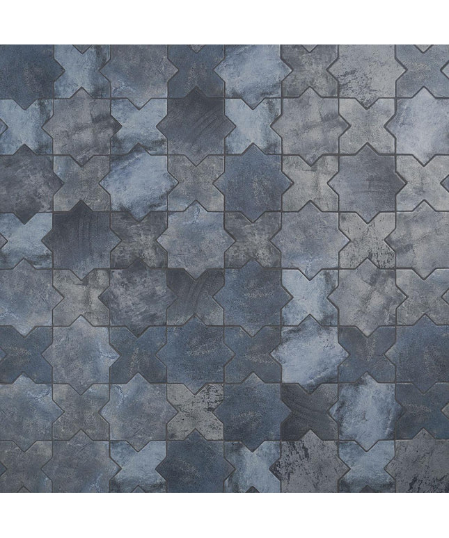 denim blue matte 6x6 star cross tiles