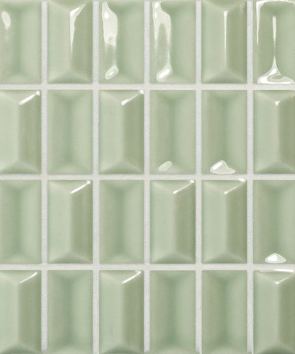 diamond-jade-gloss Green glass mosaic tile pattern