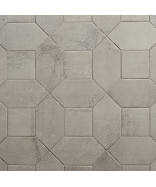 Hexagonal tile pattern in gray tones