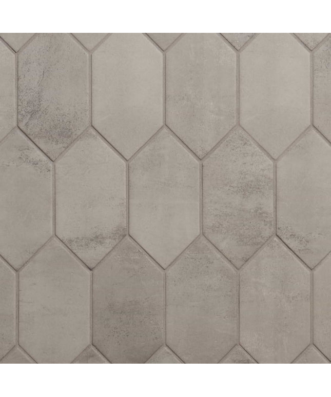 Hexagonal tile pattern with a neutral color palette