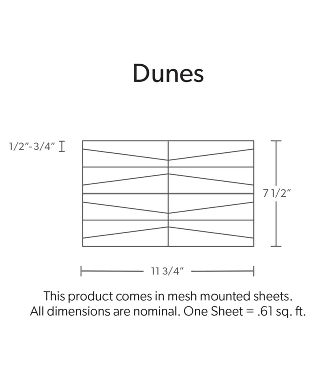 Dunes Dimensional Wall Tile Honed