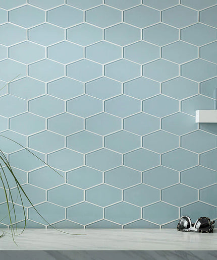 Hexagon Glass Mosaic Tile Matte 3"