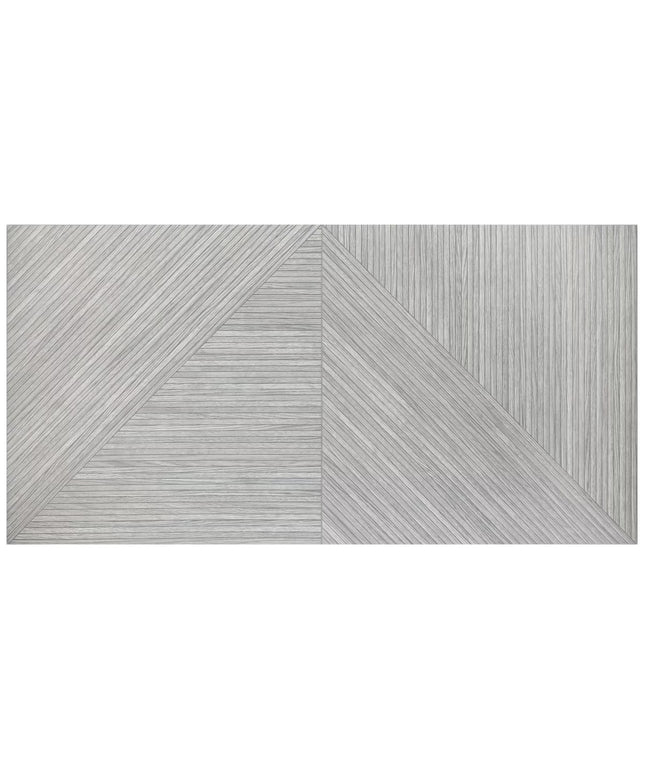 Rectangular tile with a geometric pattern on a white background