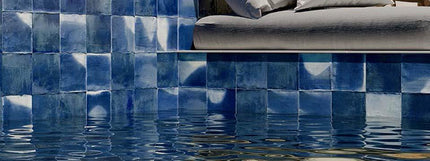 pool tile aqua blue 6x6 glossy