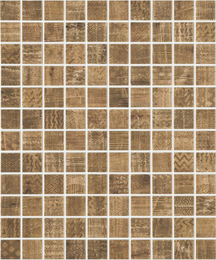 wood squares glass mosaic 1x1 ethnic cerezo wood squares