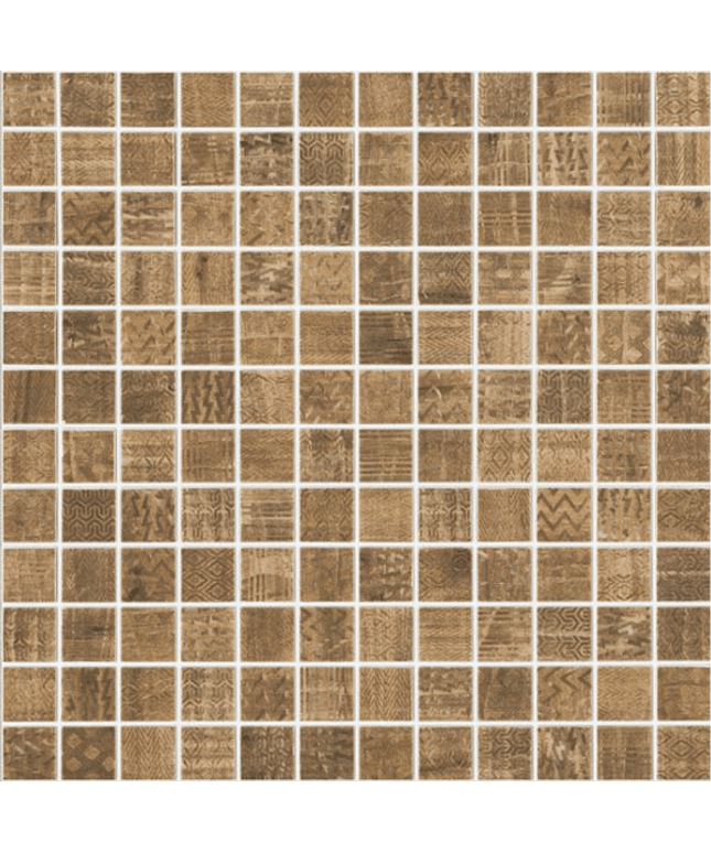 wood squares glass mosaic 1x1 ethnic cerezo wood squares