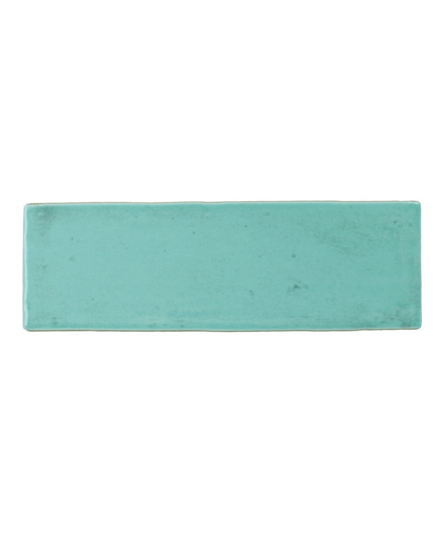 Glossy aquamarine rectangular ceramic tile for kitchen backsplash or bathroom decor