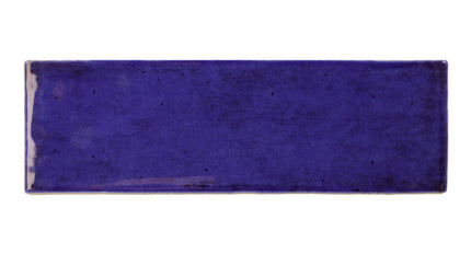 Rectangular cobalt blue glossy ceramic tile, ideal for backsplash or shower walls