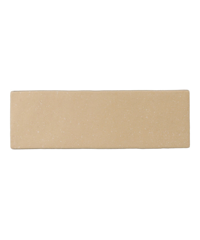 rectangular beige ceramic tile with natural matte finish, ideal for backsplash or bathroom walls