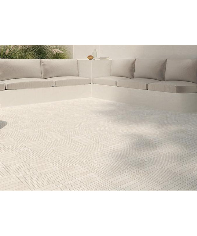 raster porcelain tile fine lines matte 6x6 Chalk Fine Lines