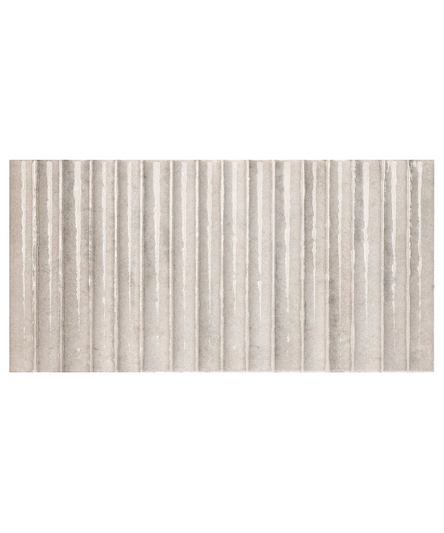 Rectangular area rug with a striped pattern on a white background