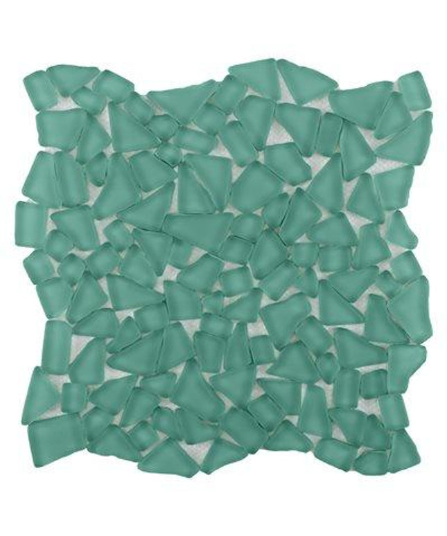 frosted glass tile 12x12 sea foam green