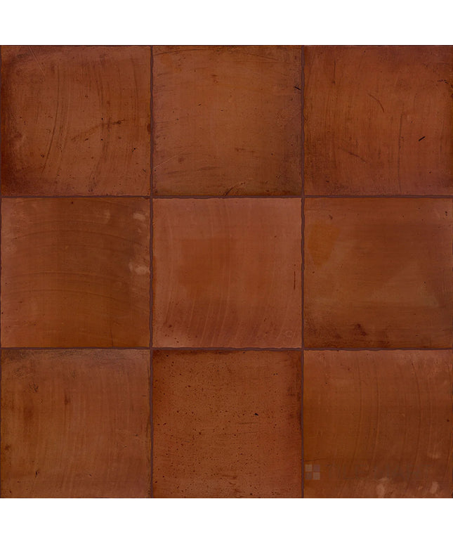 Square tiles with a brown, textured pattern