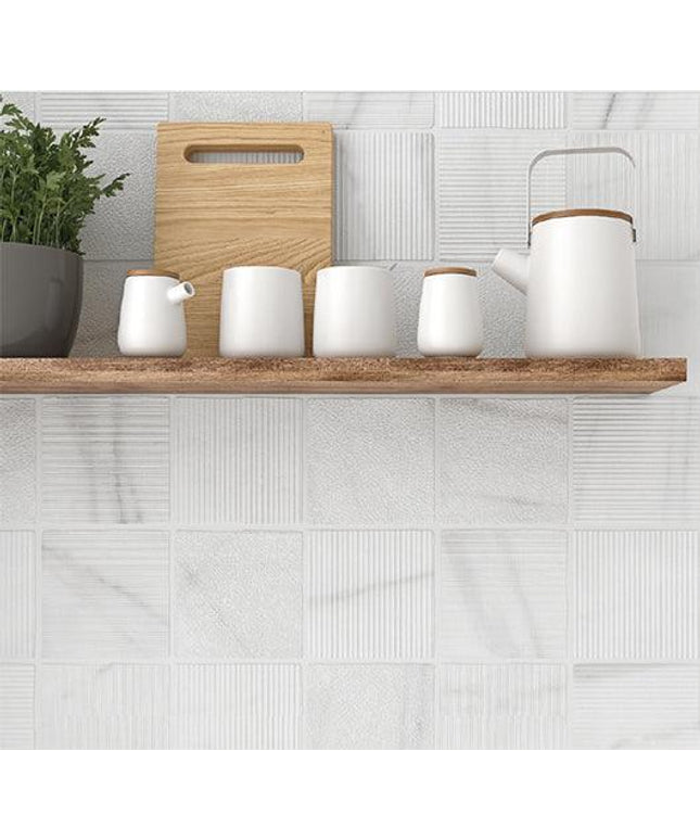 gea porcelain tile carved 4 7x4 7 GEA Carved Grey