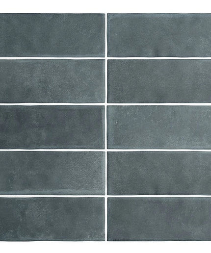 Grid of dark gray tiles with white grout lines