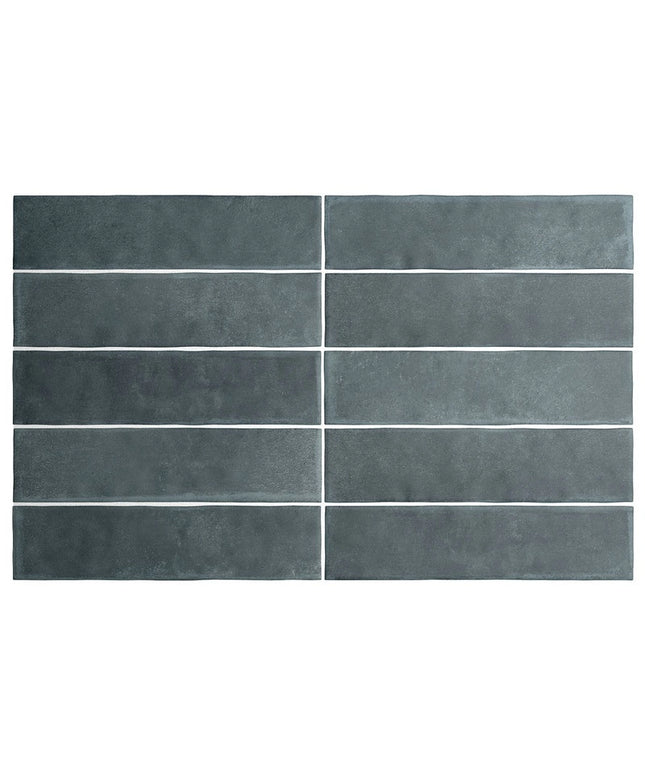 Grid of dark gray tiles with white grout lines