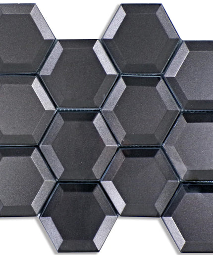 Glass Hexagon Glossy Mosaic Tile 10X9