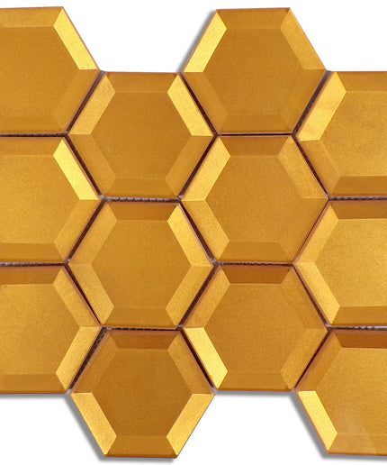 Glass Hexagon Glossy Mosaic Tile 10X9