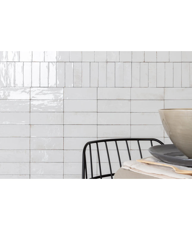zellige 2x6 subway gleeze tile bianco walls