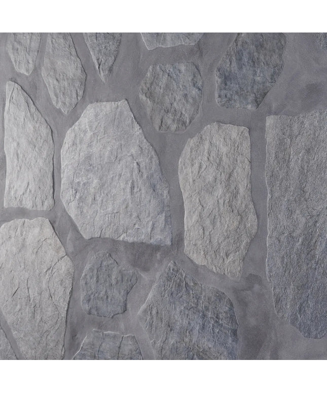 Close-up of a stone wall with gray stones