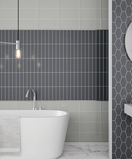 graphite bathroom shower wall tile