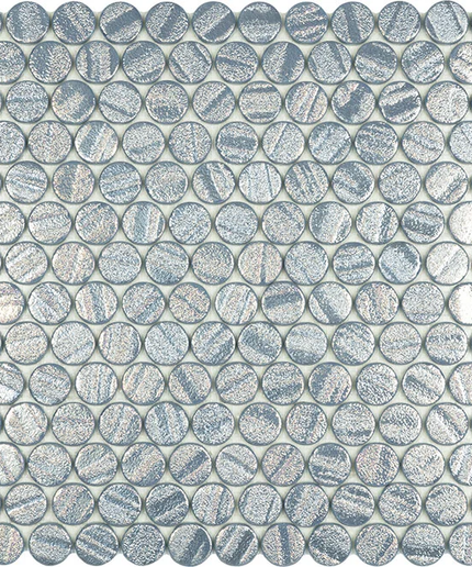 circle penny round glass mosaic 1x1 6106 white matte