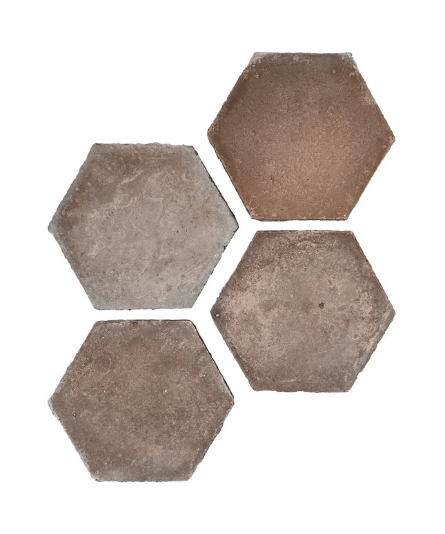 Terracotta Clay Presealed Hexagon Tile Matte 4"