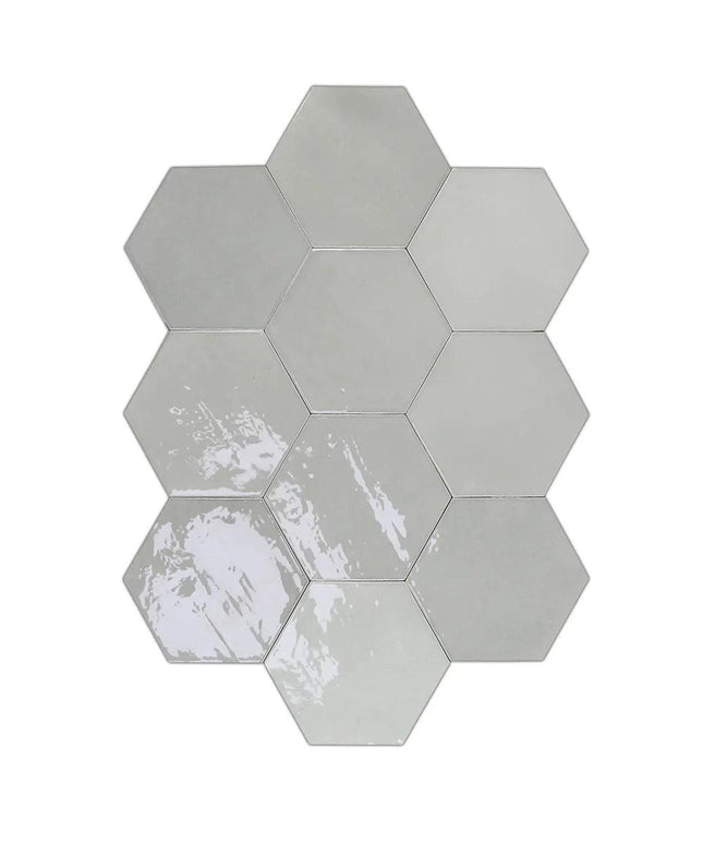 Zellige Hexagon Tile Glossy 4x5
