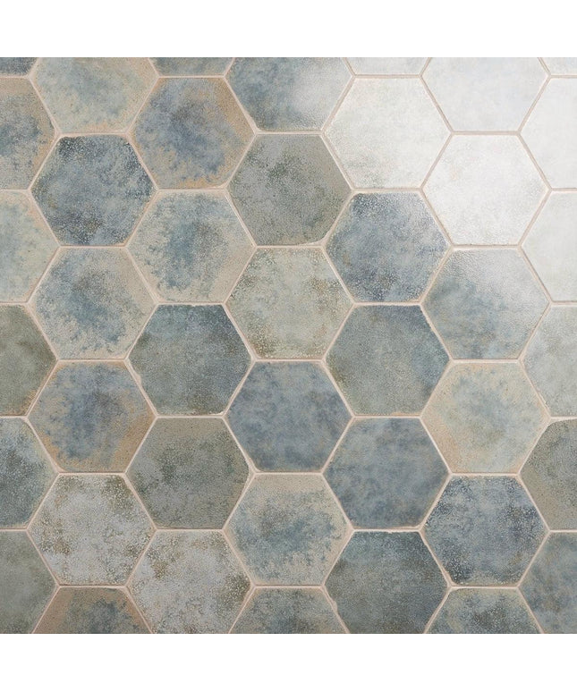 green hexagon tile 9x10