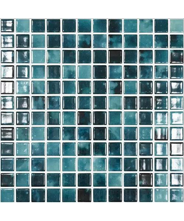 estelar squares glass mosaic tile 1x1 green squares