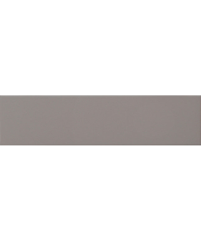 Rectangular grey subway tile with smooth matte finish, ideal for backsplash or shower walls