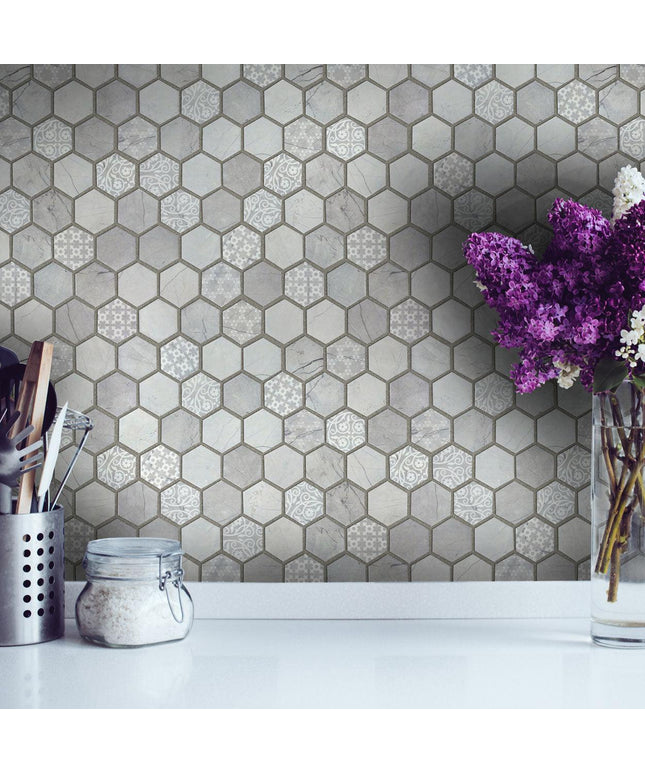 grigio wall tiles hex 11x11