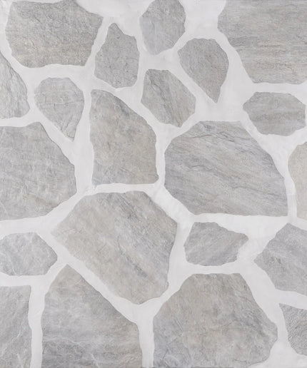 Gray stone mosaic tile pattern