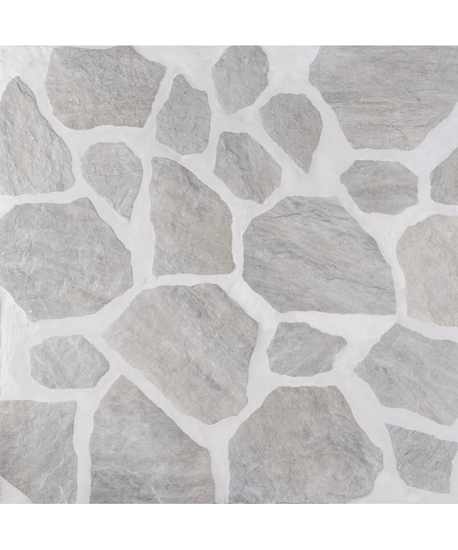 Gray stone mosaic tile pattern