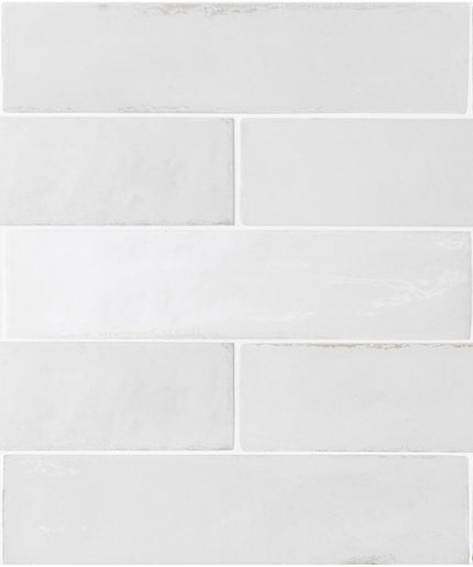 White subway tile pattern on a white background