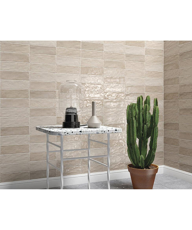 epc harmony riad sand glossy 2x8 wall tiles
