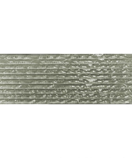 Rectangular textured gray glass tile, ideal for kitchen backsplash or bathroom walls