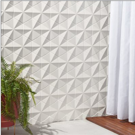 ogassian hexagon white matte porcelain tile 3d 6 