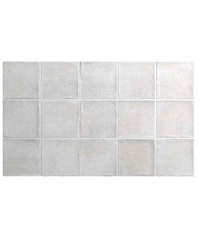 Grid of gray tiles on a white background