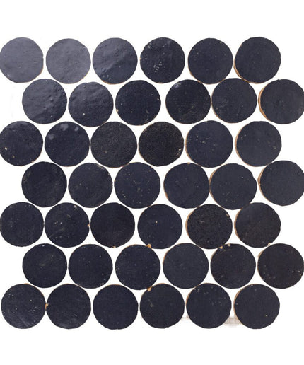 Indigo mist round mosaic tiles for backsplash, bathroom, shower, or pool design