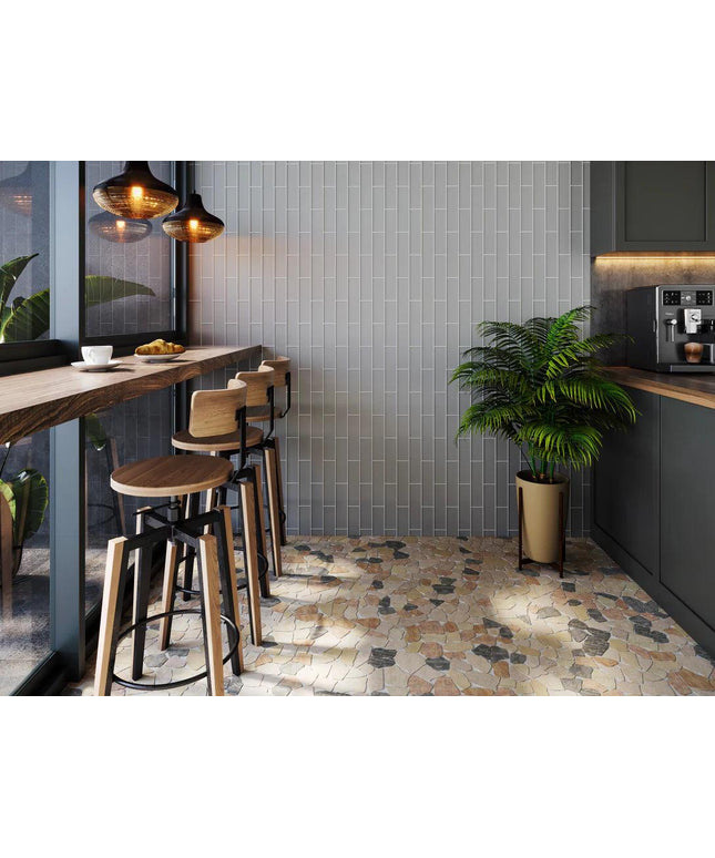 Large Random Tumbled Marble Tile Mosaic