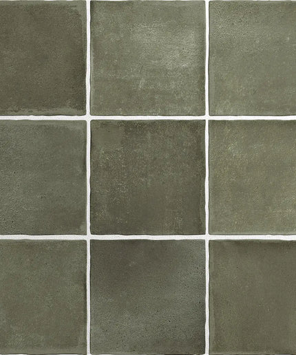 Grid of green tiles with a subtle pattern